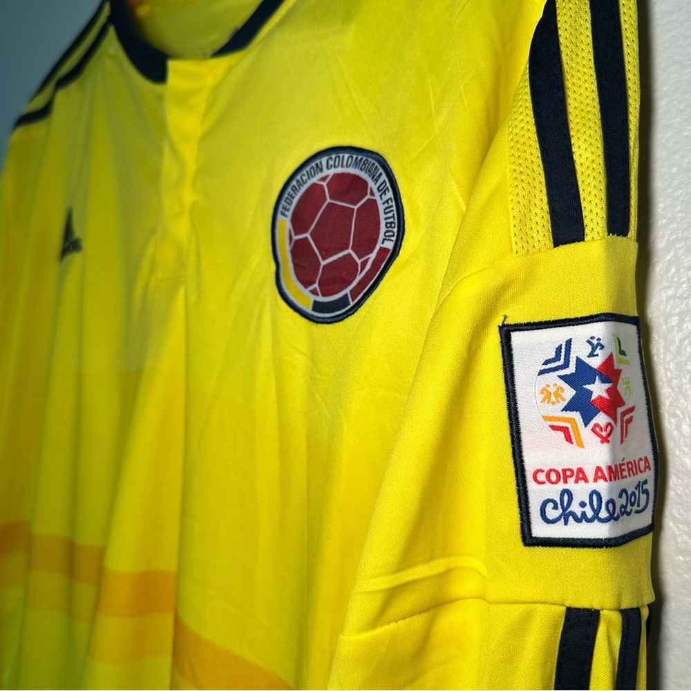 Fed Colombiana De Futbol LS Soccer Jersey Adidas Mens 2XL COPA AMERICA 2015